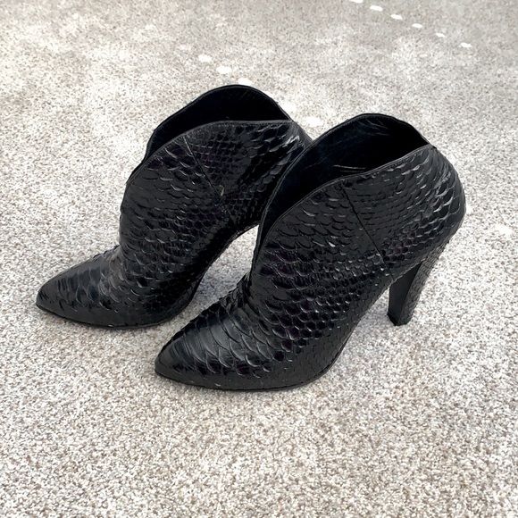 Miu Miu Python Snake Heeled Ankle Booties. Sz 40. - Picture 2 of 8
